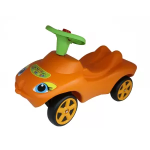 Детска кола за яздене с клаксон, оранжева