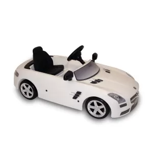 Детски автомобил с педали Mercedes SLS, бял