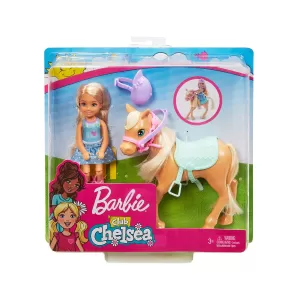 Кукла Barbie - Игрален комплект Челси с пони