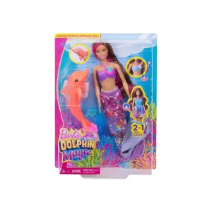 Кукла Barbie - Комплект за игра, с опашка на русалка и делфин