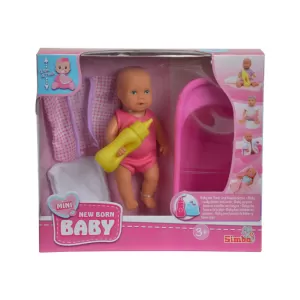 Кукла пишкащо бебе Mini New Born Baby - бебе с вана