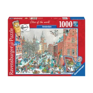 Пъзел Ravensburger 1000 ел. - Амстердам през зимата