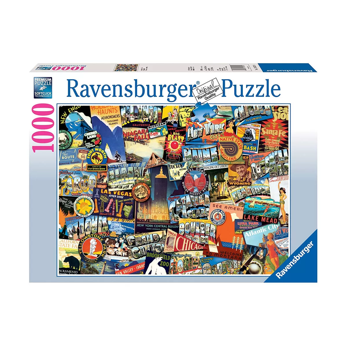 Пъзел Ravensburger 1000 ел. - Разходка в САЩ