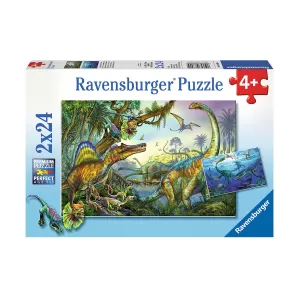 Пъзел Ravensburger 2х24 ел. - Динозаври