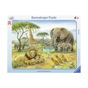 Пъзел Ravensburger 30-48 ел. - Животинският свят от Африка