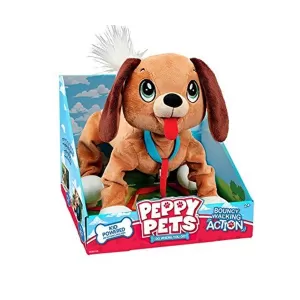 Peppy Pets - Плюшен любимец за разходка навън - кафяво кученце