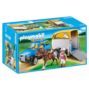 Playmobil - Джип с ремарке за коне