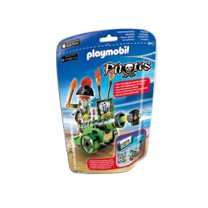 Playmobil - Пиратски капитан със зелено оръдие