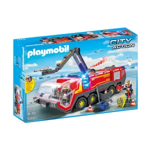 Playmobil - Пожарна на летището, със светлини и звук