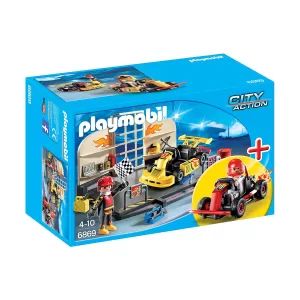 Playmobil - Стартов комплект Картинг гараж