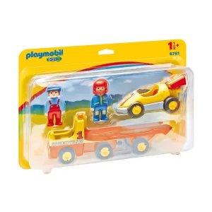 Playmobil - Транспортьор със състезателна кола