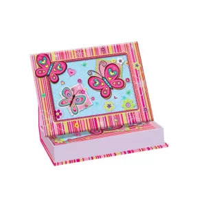 Таен дневник и рамка за снимка розови пеперуди